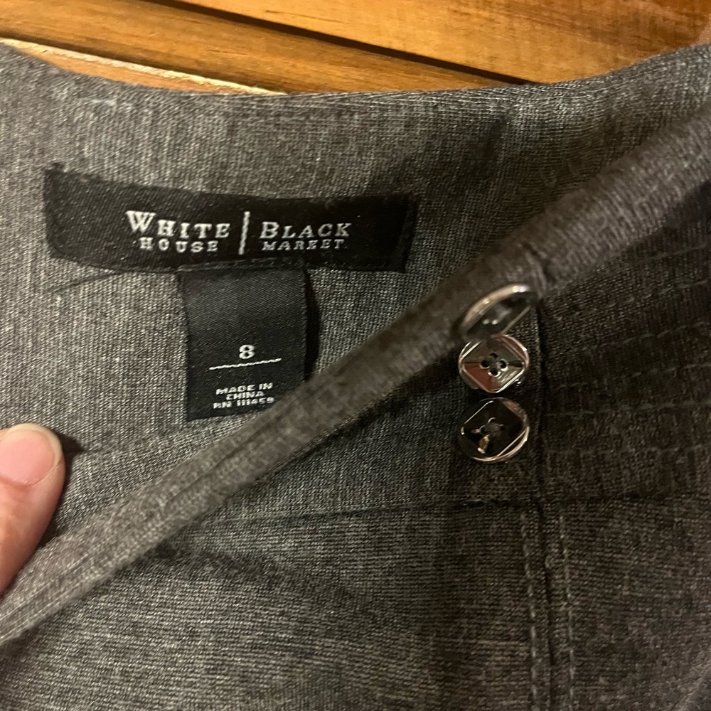 White House Black Market grey stretch pencil skirt